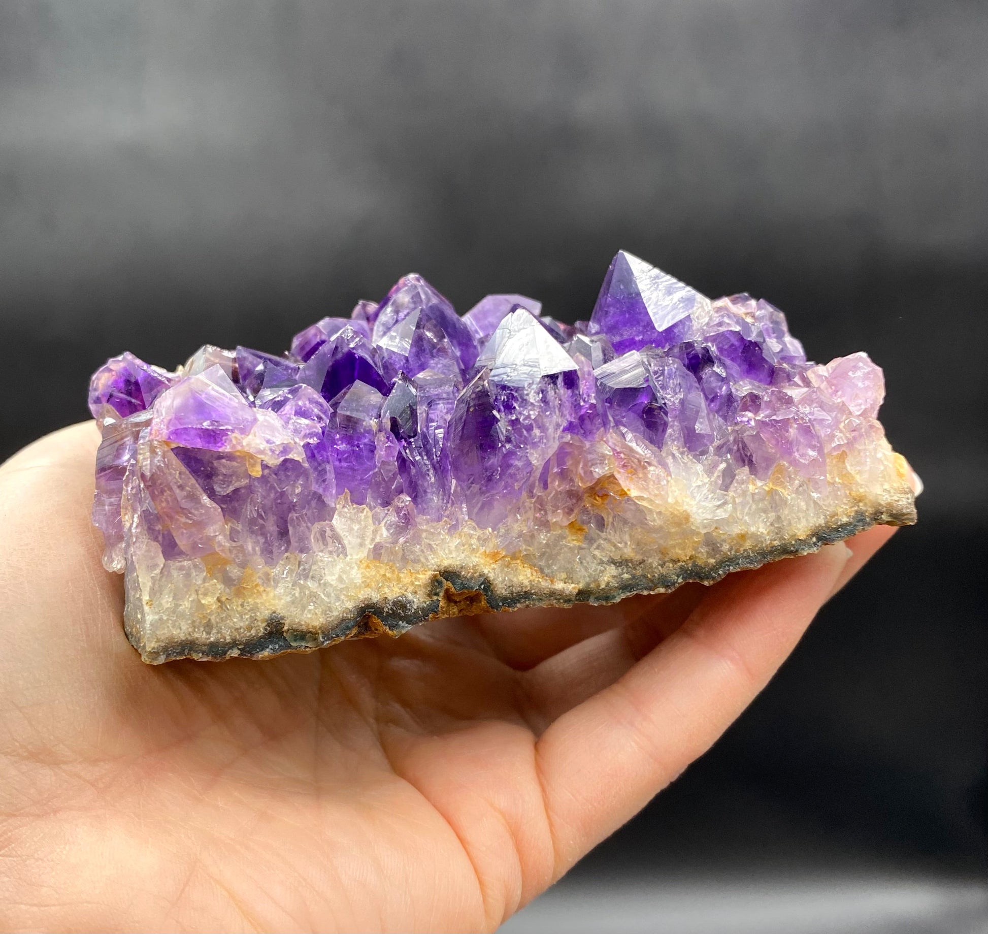Follow Your Intuition: "Trust" Amethyst Druzy Plate