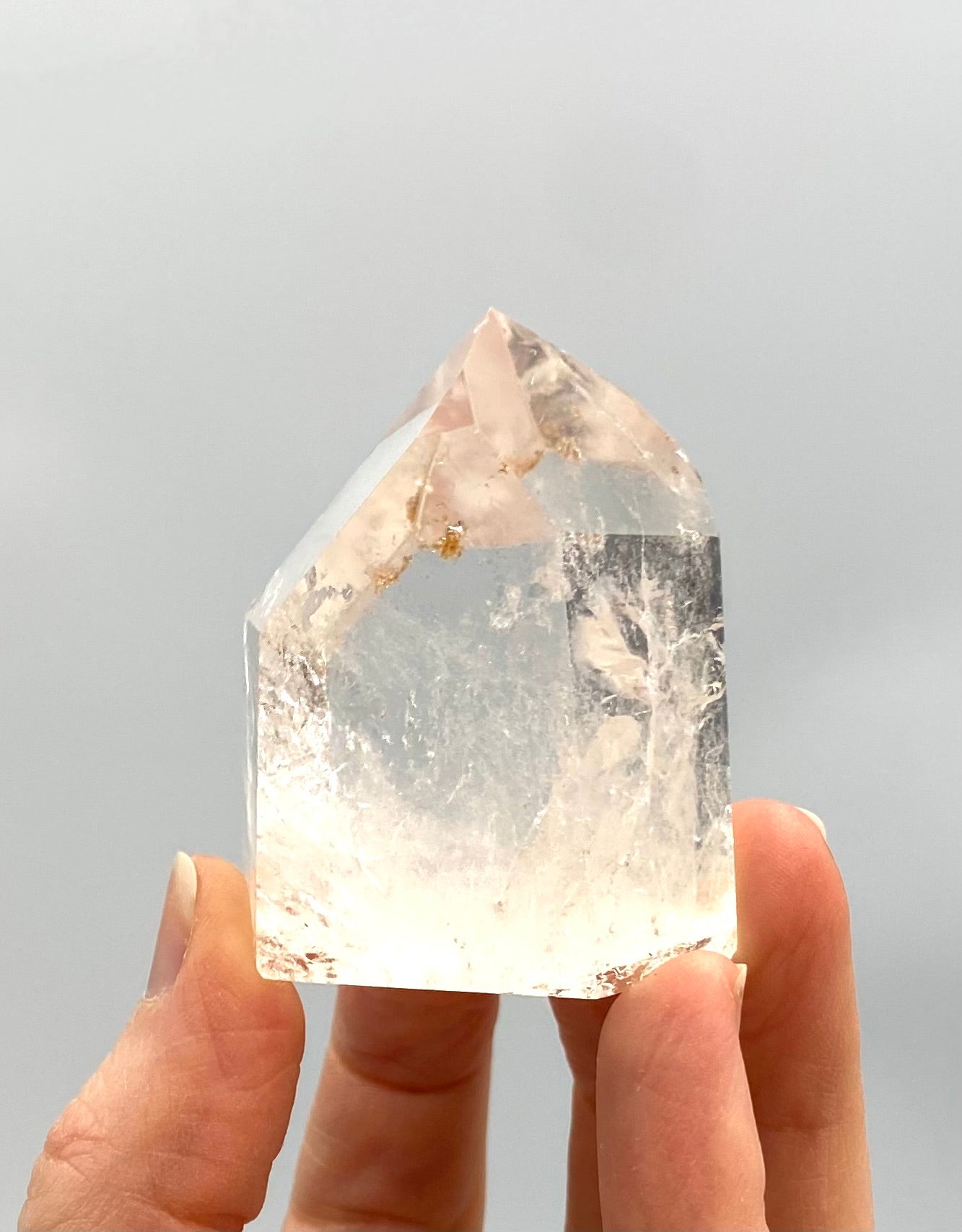 "Believe in Miracles" Clear Quartz Point